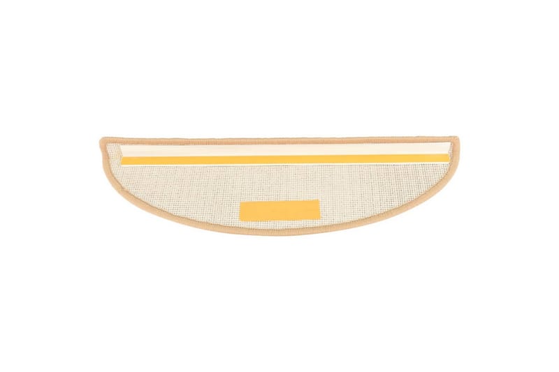 Trappetrinnstepper 15 stk kremhvit 56x17x3 cm - Krem - Tekstiler - Tepper & Matter - Spesialmatte - Trappetepper