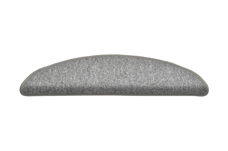 Trappetrinnstepper 15 stk lysegrå 56x17x3 cm - Grå - Tekstiler - Tepper & Matter - Spesialmatte - Trappetepper
