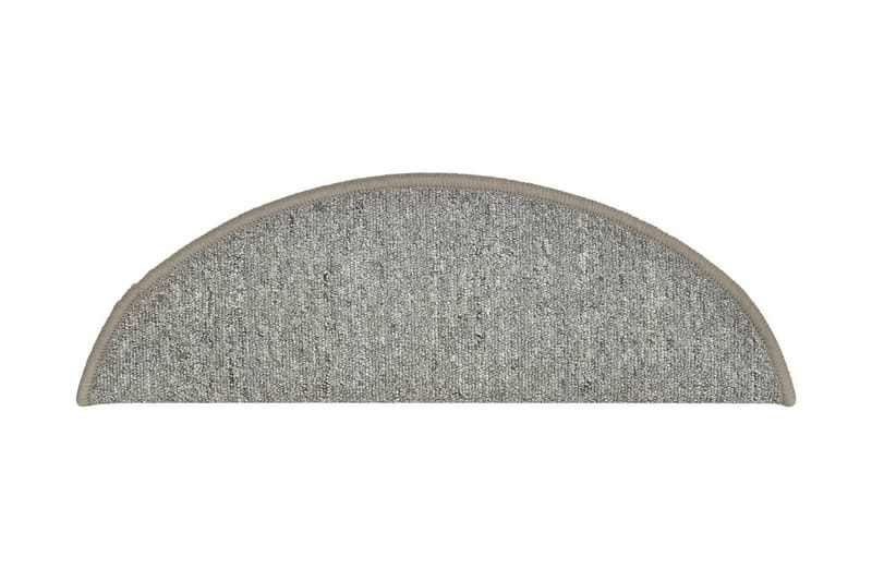 Trappetrinnstepper 15 stk lysegrå 56x17x3 cm - Grå - Tekstiler - Tepper & Matter - Spesialmatte - Trappetepper