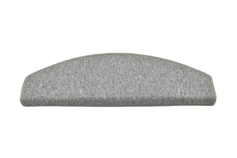 Trappetrinnstepper 15 stk lysegrå 65x24x4 cm - Grå - Tekstiler - Tepper & Matter - Spesialmatte - Trappetepper