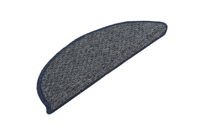 Trappetrinnstepper 15 stk mørkeblå 56x20 cm - Blå - Tekstiler - Tepper & Matter - Spesialmatte - Trappetepper