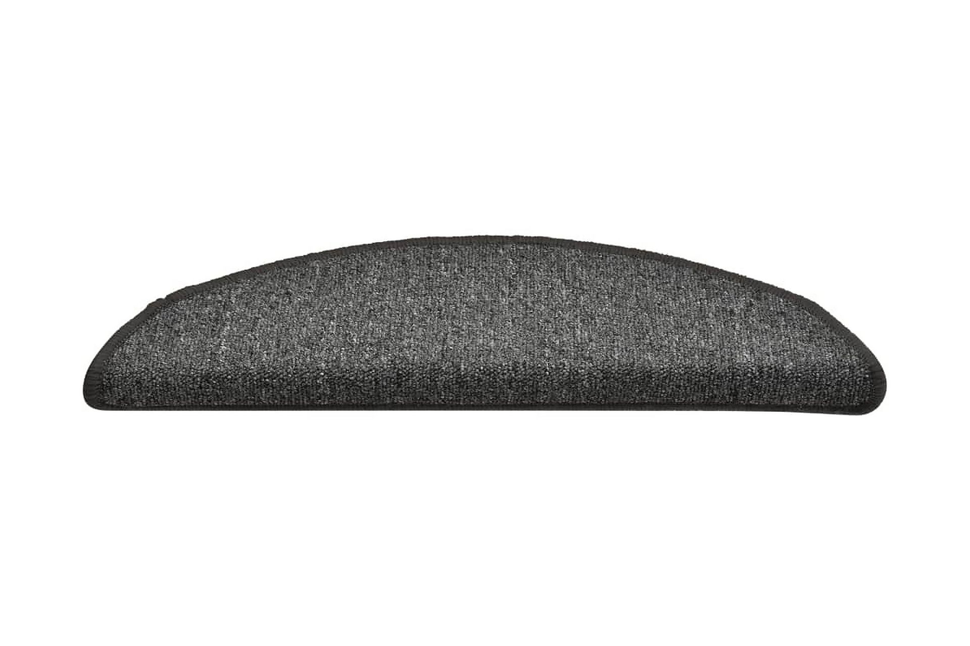 Trappetrinnstepper 15 stk mørkegrå 56x17x3 cm - Grå - Tekstiler - Tepper & Matter - Spesialmatte - Trappetepper