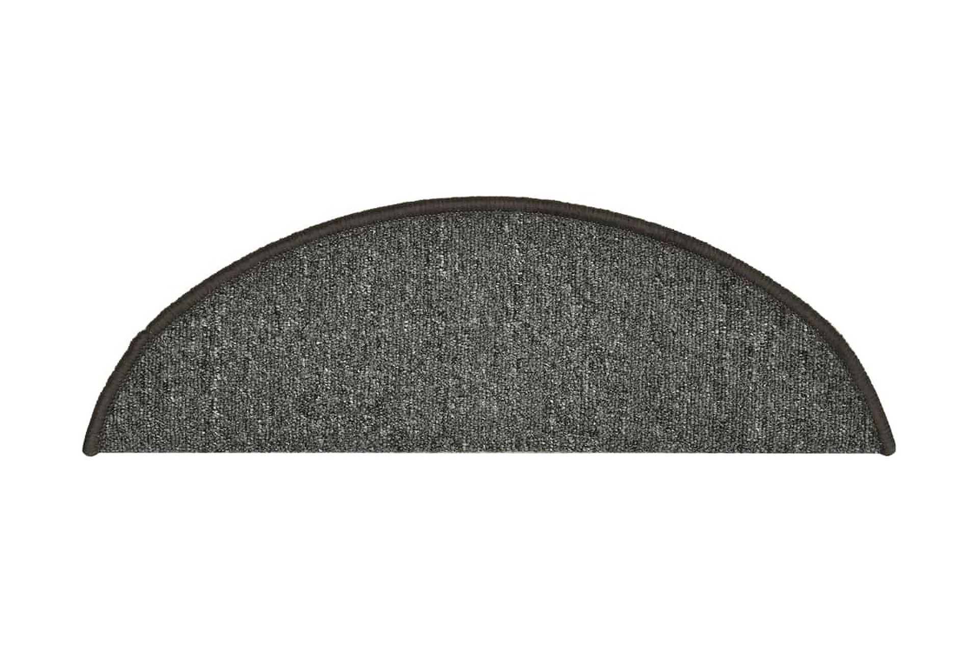 Trappetrinnstepper 15 stk mørkegrå 56x17x3 cm - Grå - Tekstiler - Tepper & Matter - Spesialmatte - Trappetepper