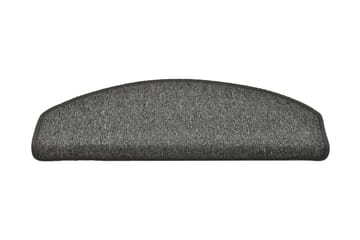 Trappetrinnstepper 15 stk mørkegrå 65x24x4 cm - Grå - Tekstiler - Tepper & Matter - Spesialmatte - Trappetepper