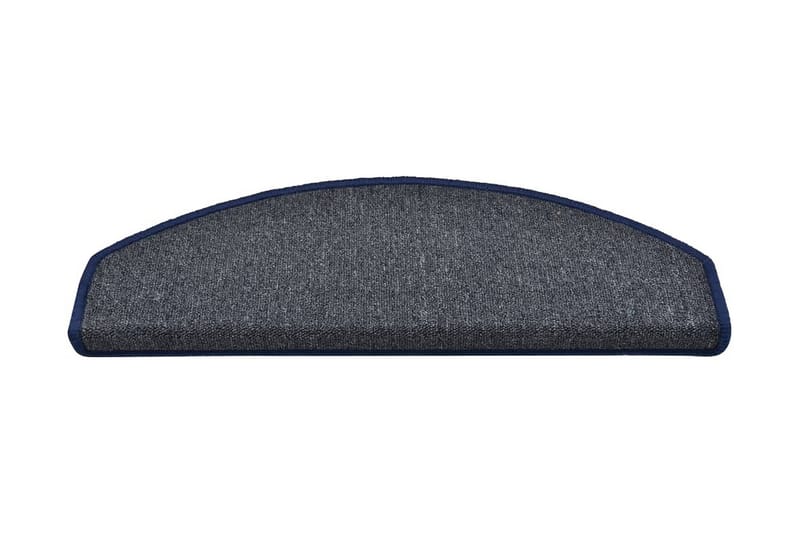 Trappetrinnstepper 15 stk mørkegrå og blå 65x24x4 cm - Grå - Tekstiler - Tepper & Matter - Spesialmatte - Trappetepper