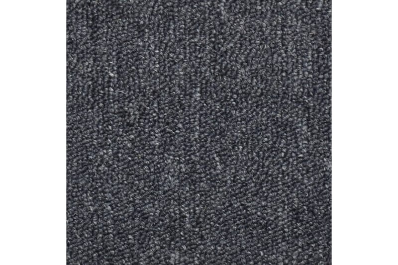 Trappetrinnstepper 15 stk mørkegrå og blå 65x24x4 cm - Grå - Tekstiler - Tepper & Matter - Spesialmatte - Trappetepper