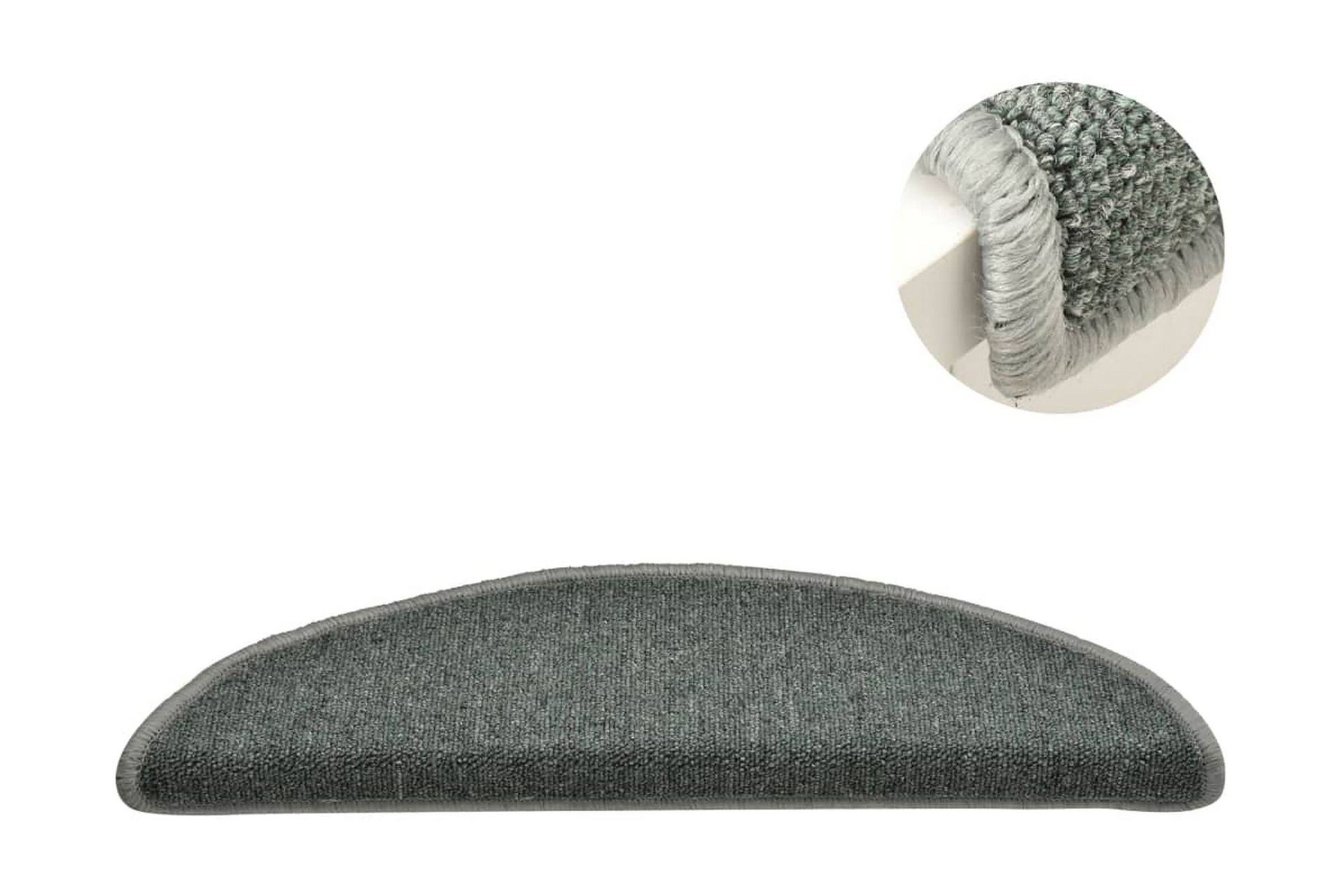 Trappetrinnstepper 15 stk mørkegrønn 56x17x3 cm - grønn - Tekstiler - Tepper & Matter - Spesialmatte - Trappetepper