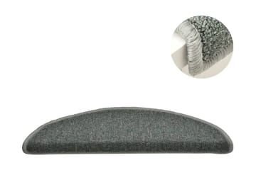 Trappetrinnstepper 15 stk mørkegrønn 56x17x3 cm - grønn - Tekstiler - Tepper & Matter - Spesialmatte - Trappetepper