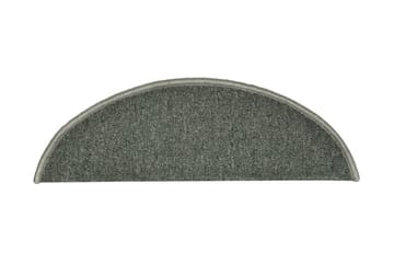 Trappetrinnstepper 15 stk mørkegrønn 56x17x3 cm - grønn - Tekstiler - Tepper & Matter - Spesialmatte - Trappetepper