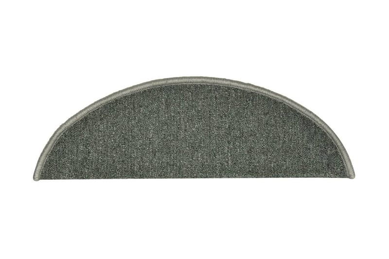 Trappetrinnstepper 15 stk mørkegrønn 56x17x3 cm - grønn - Tekstiler - Tepper & Matter - Spesialmatte - Trappetepper