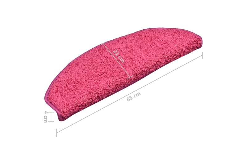 Trappetrinnstepper 15 stk rosa 65x21x4 cm - Rosa - Tekstiler - Tepper & Matter - Spesialmatte - Trappetepper