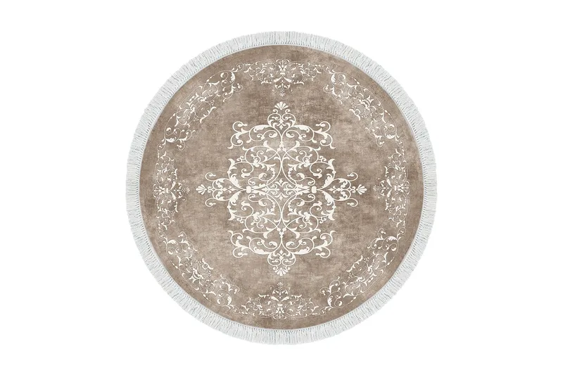 Alanur Home Matte 180 cm Rund, Beige