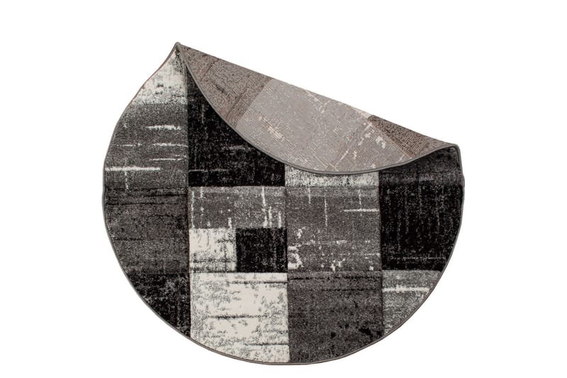 London Square Friezematte Rund 200 - Svart - Tekstiler - Tepper & Matter - Moderne tepper - Wiltontepper