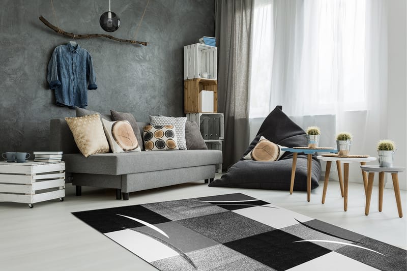 London Patch Friezematte 200x290 - Svart - Tekstiler - Tepper & Matter - Store tepper