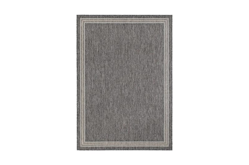 Madrid Frame Matte 200x285 cm Flatvevd - Grå - Tekstiler - Tepper & Matter - Store tepper