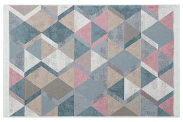 Matte AR 10 - Blå, Rosa - Blå/Rosa/Beige/Grå/Bomull - Tekstiler - Tepper & Matter - Flatvevde tepper
