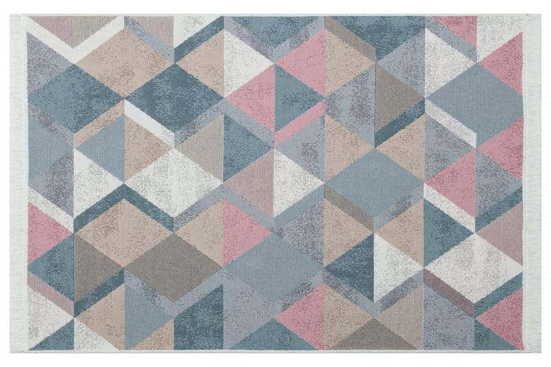 Matte AR 10 - Blå, Rosa - Blå/Rosa/Beige/Grå/Bomull - Tekstiler - Tepper & Matter - Flatvevde tepper
