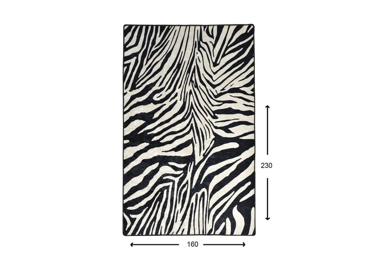 Matte Zebra (160 x 230) - Flerfarget/Fløyel - Tekstiler - Tepper & Matter