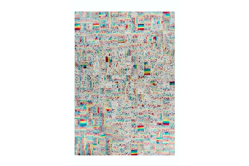 Patrdon Santa Matte 120x170 cm Elfenben/Flerfarget/Lær - D-Sign - Tepper & Matter - Store tepper