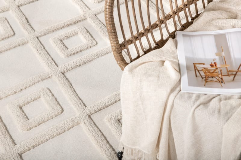 Towa Wiltonmatte 160x230 cm - Hvid - Tekstiler - Tepper & Matter - Moderne tepper - Wiltontepper