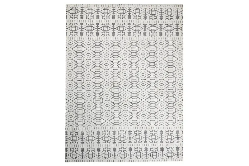 Teppe Sibi, Hvit, Grå, 300x400 cm