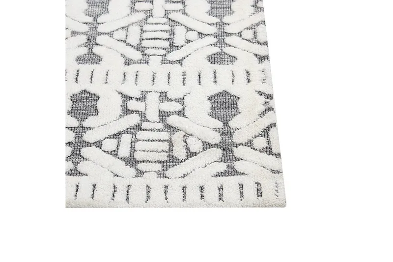 Teppe Sibi - Hvit, Grå, 300x400 cm - Tekstiler - Tepper & Matter - Flatvevde tepper