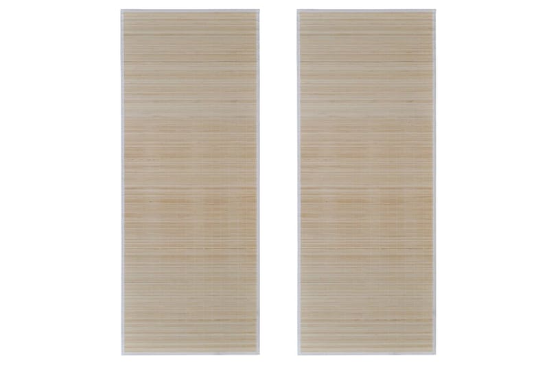 Tepper i naturlig bambus rektangulr 2 stk 120x180 cm - Beige - Tepper & Matter