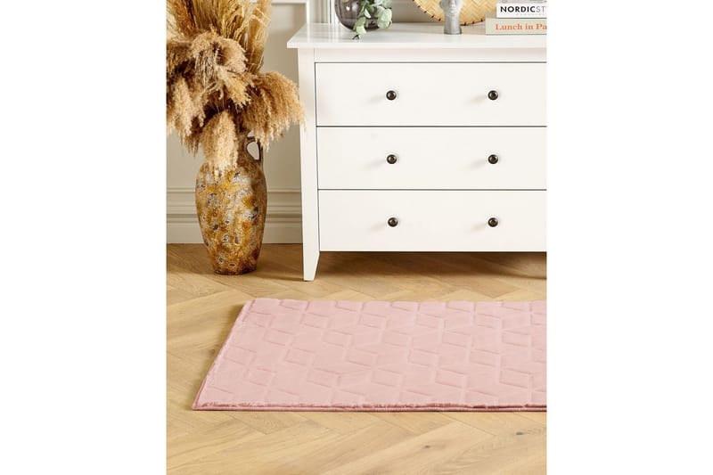 Thatta Skinnteppe 80x150 cm - Rosa - Tekstiler - Tepper & Matter - Moderne tepper - Ryeteppe