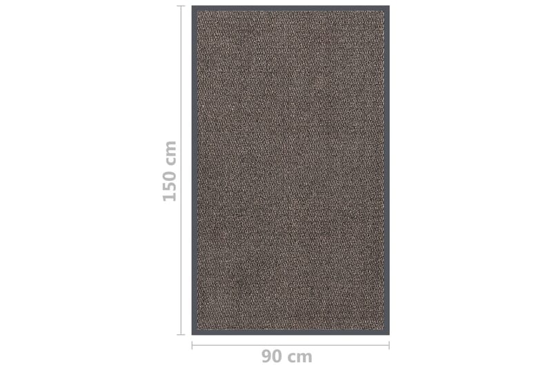 Tuftet dørmatte 90x150 cm mørkebrun - Brun - Tekstiler - Tepper & Matter - Hall matte