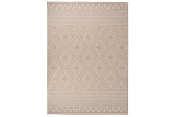 Utendørs flatvevd teppe 200x280 cm brun striper - Brun - Tekstiler - Tepper & Matter - Utendørstepper
