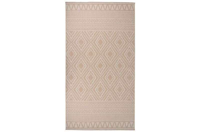 Utendørs flatvevd teppe 80x150 cm brun striper - Brun - Utendørstepper