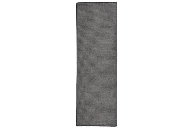 Utendørs flatvevd teppe 80x250 cm grå - Grå - Utendørstepper