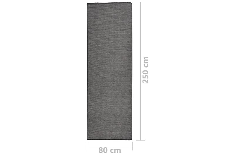 Utendørs flatvevd teppe 80x250 cm grå - Grå - Utendørstepper