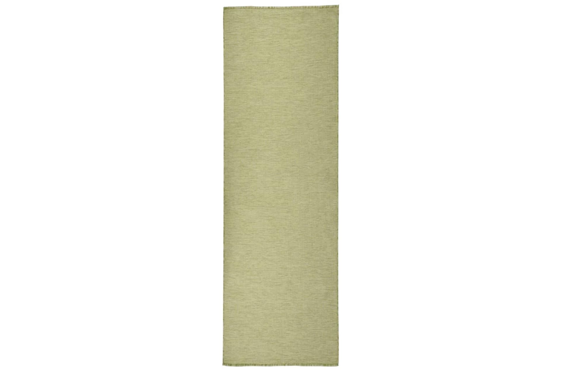 Utendørs flatvevd teppe 80x250 cm grønn - grønn - Tekstiler - Tepper & Matter - Utendørstepper