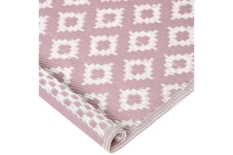 Utendørs teppe Thane - Rosa, Hvit - Tekstiler - Tepper & Matter - Utendørstepper