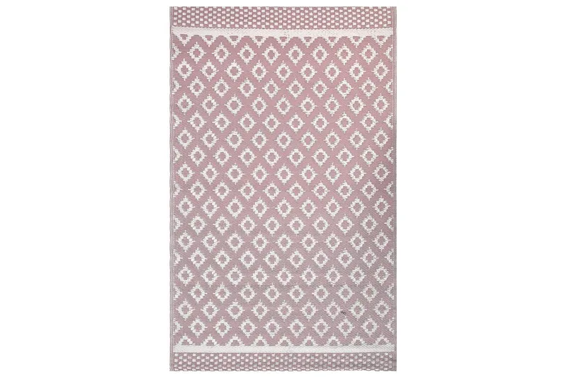 Utendørs teppe Thane, Rosa, Hvit