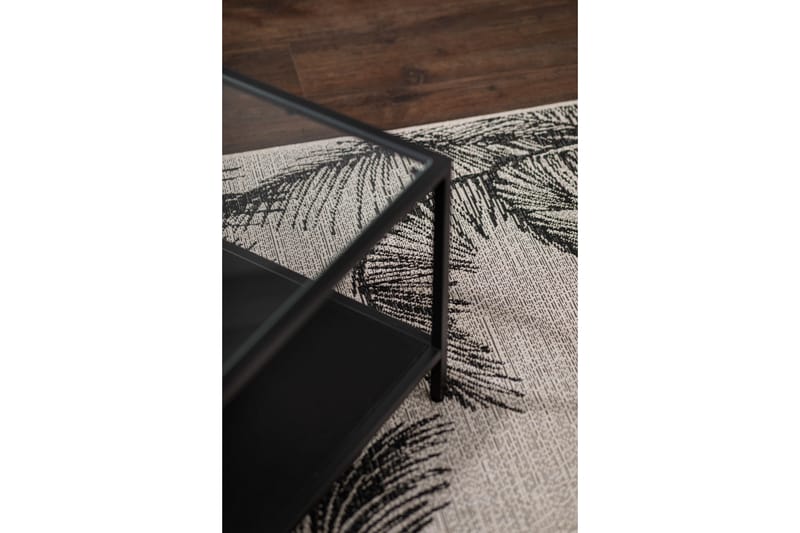 Bahamas Palm Utendørsmatte 160x230 cm - Charcoal - Tekstiler - Tepper & Matter - Utendørstepper
