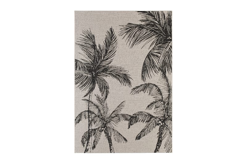 Bahamas Palm Utendørsmatte 200x290 cm - Charcoal - Utendørstepper