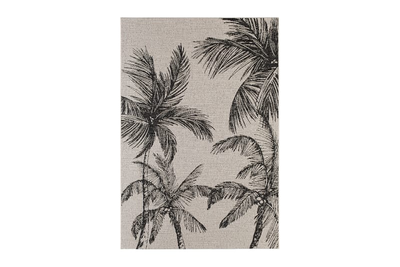 Bahamas Palm Utendørsmatte 160x230 cm - Charcoal - Tekstiler - Tepper & Matter - Utendørstepper