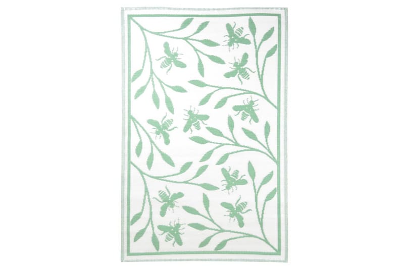 Esschert Design Utendørs teppe 182x122 cm biemønster - grønn - Utendørstepper
