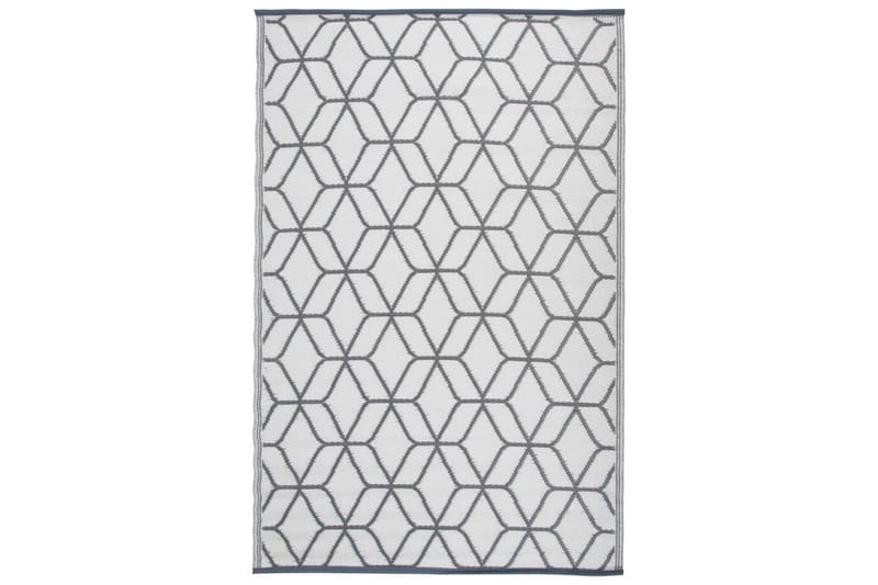 Esschert Design Uteteppe grafikk 180x121 cm grå og hvit - Tekstiler - Tepper & Matter - Utendørstepper