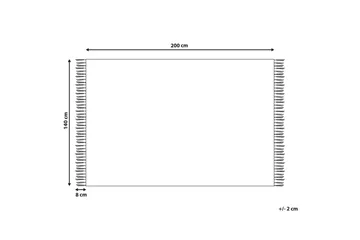 Flatvevd Yavu - Blå, Hvit, 140x200 cm - Tekstiler - Tepper & Matter - Utendørstepper - Balkongmatte