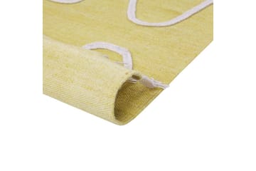 Flatvevd Yavu - Gul, 140x200 cm - Tekstiler - Tepper & Matter - Utendørstepper - Balkongmatte