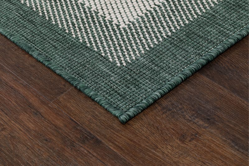 Havanna Frame Utendørsmatte 160x230 cm - Grønn - Tekstiler - Tepper & Matter - Utendørstepper