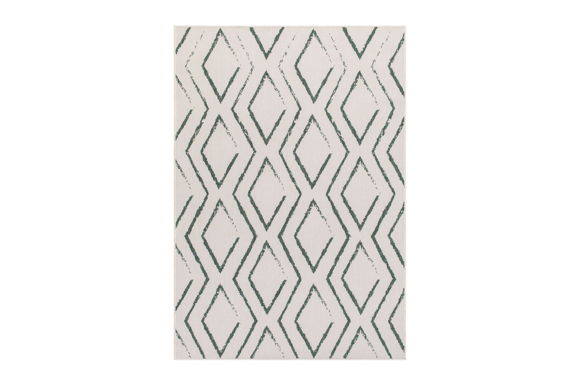 Havanna Romb Utendørsmatte 160x230 cm - Grønn - Tekstiler - Tepper & Matter - Utendørstepper