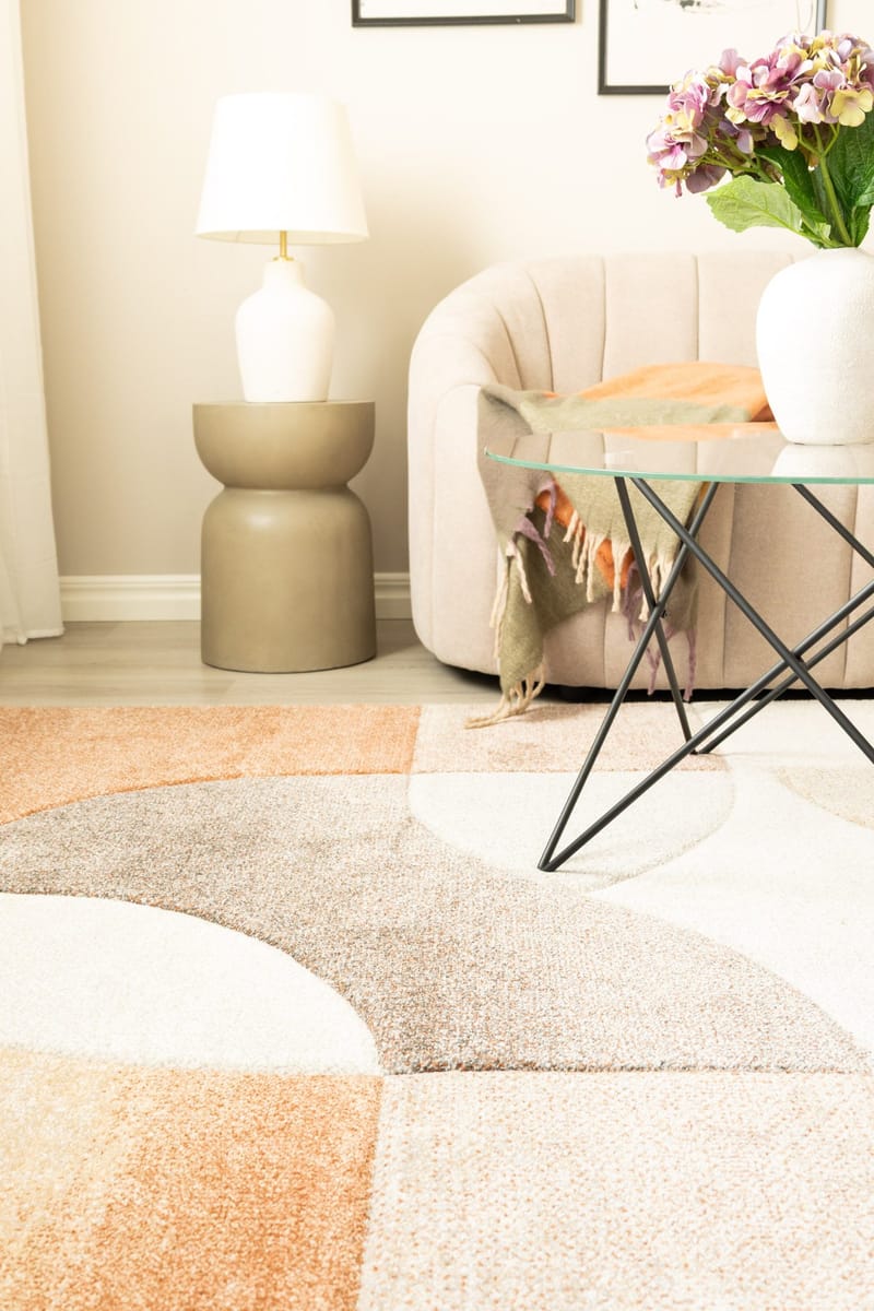 Maskinvevd teppe KM Home Brilliance Shape 140x200 cm Rust - rust - Tekstiler - Tepper & Matter - Utendørstepper - Plasttepper