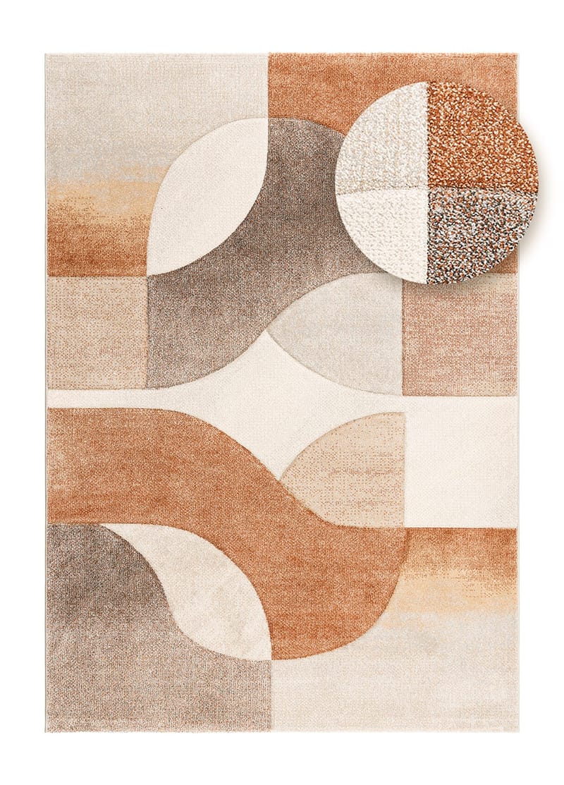 Maskinvevd teppe KM Home Brilliance Shape 140x200 cm Rust - rust - Tekstiler - Tepper & Matter - Utendørstepper - Plasttepper