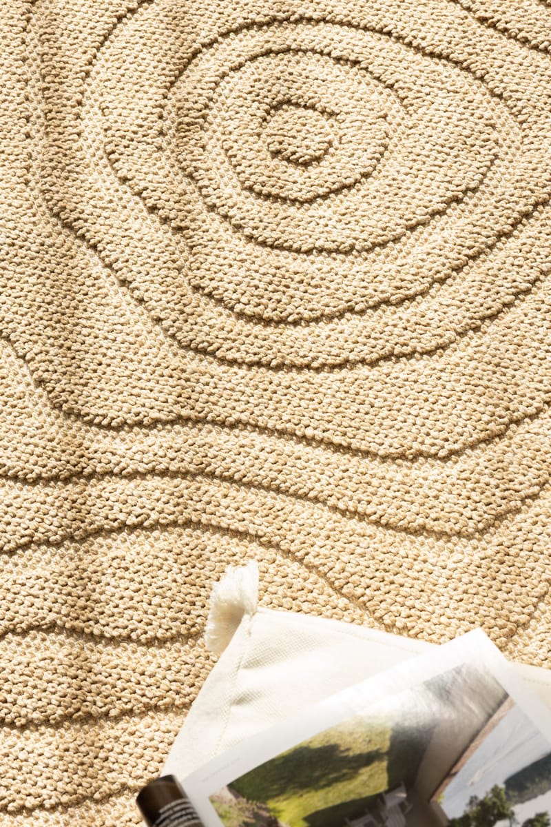Maskinvevd teppe KM Home Capri Modern 240x340 cm Jute - jute - Tekstiler - Tepper & Matter - Utendørstepper