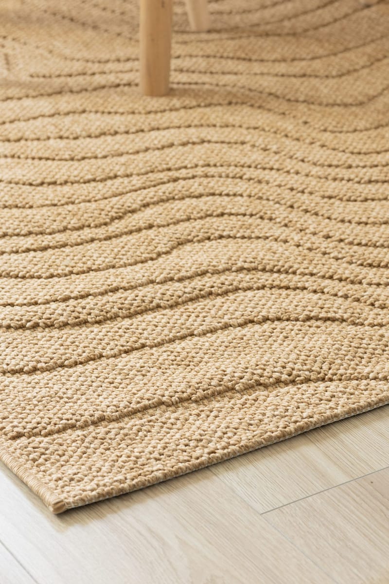 Maskinvevd teppe KM Home Capri Modern 240x340 cm Jute - jute - Tekstiler - Tepper & Matter - Utendørstepper
