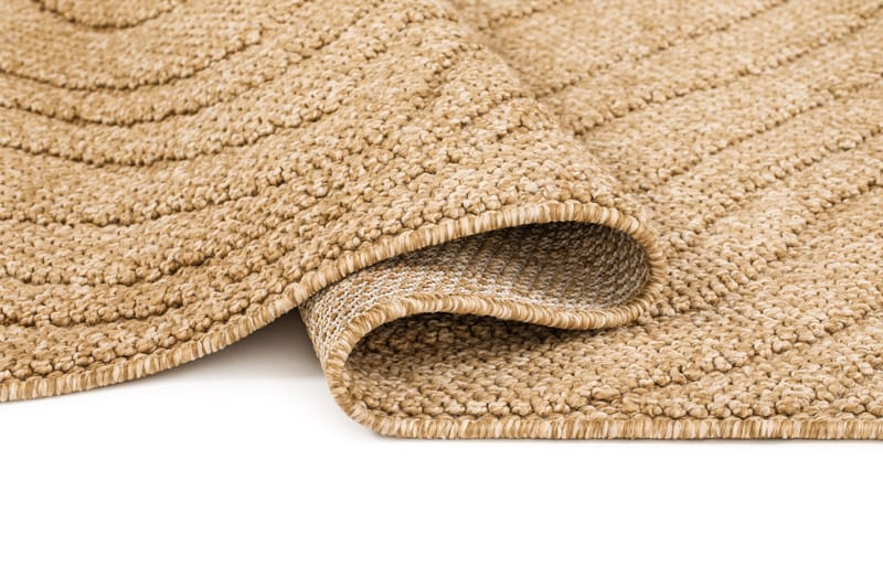 Maskinvevd teppe KM Home Capri Modern 240x340 cm Jute - jute - Tekstiler - Tepper & Matter - Utendørstepper